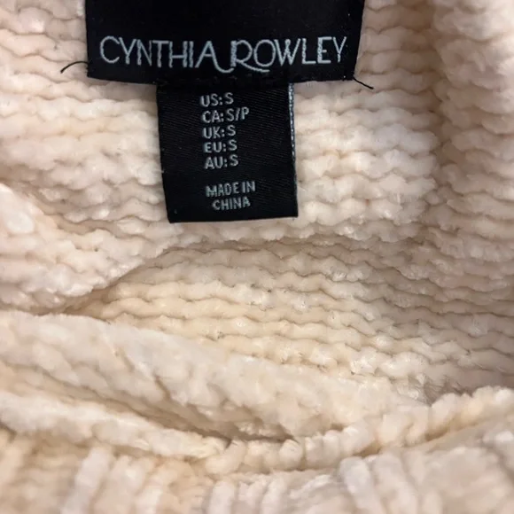 Cynthia Rowley Cream Cowl Neck Sweater - Picture 2 of 4